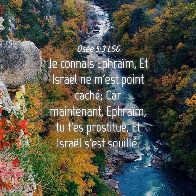 Picture 04 - Osée 5:3 LSG - Je connais Ephraïm, Et Israël ne m'est point - Bible Verse Picture