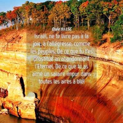 Picture 04 - Osée 9:1 LSG - Israël, ne te livre pas à la joie, à - Bible Verse Picture