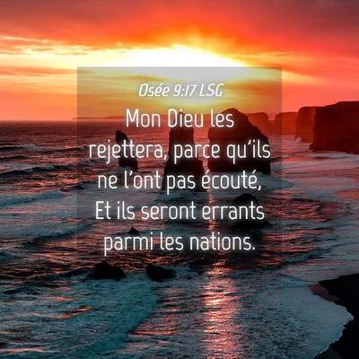 Picture 04 - Osée 9:17 LSG - Mon Dieu les rejettera, parce qu'ils ne l'ont pas - Bible Verse Picture