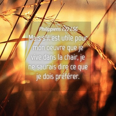 Picture 04 - Philippiens 1:22 LSG - Mais s'il est utile pour mon oeuvre que je vive - Bible Verse Picture