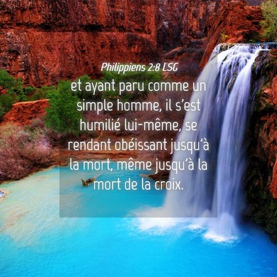 Picture 04 - Philippiens 2:8 LSG - et ayant paru comme un simple homme, il s'est - Bible Verse Picture