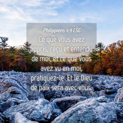 Picture 04 - Philippiens 4:9 LSG - Ce que vous avez appris, reçu et entendu de moi, - Bible Verse Picture
