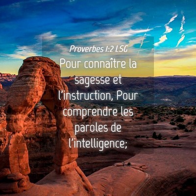 Picture 04 - Proverbes 1:2 LSG - Pour connaître la sagesse et l'instruction, Pour - Bible Verse Picture