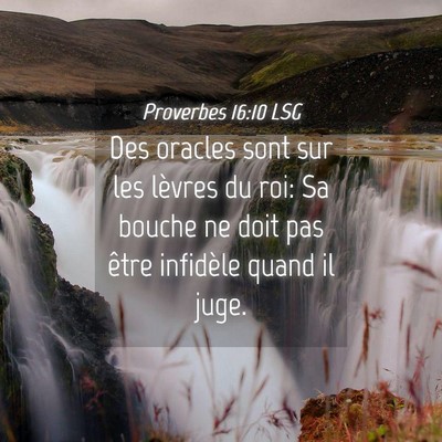 Picture 04 - Proverbes 16:10 LSG - Des oracles sont sur les lèvres du roi: Sa - Bible Verse Picture