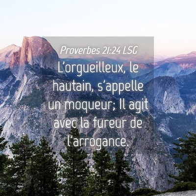 Picture 04 - Proverbes 21:24 LSG - L'orgueilleux, le hautain, s'appelle un moqueur; - Bible Verse Picture