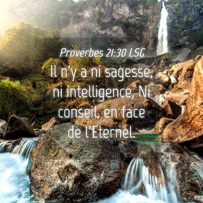 Picture 04 - Proverbes 21:30 LSG - Il n'y a ni sagesse, ni intelligence, Ni conseil, - Bible Verse Picture