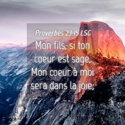 Picture 04 - Proverbes 23:15 LSG - Mon fils, si ton coeur est sage, Mon coeur à moi - Bible Verse Picture