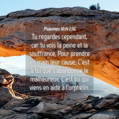 Picture 04 - Psaumes 10:14 LSG - Tu regardes cependant, car tu vois la peine et la - Bible Verse Picture