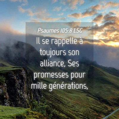 Picture 04 - Psaumes 105:8 LSG - Il se rappelle à toujours son alliance, Ses - Bible Verse Picture