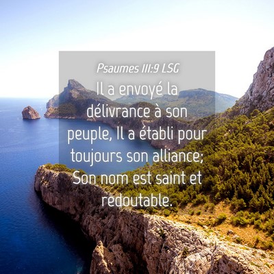 Picture 04 - Psaumes 111:9 LSG - Il a envoyé la délivrance à son peuple, Il a - Bible Verse Picture