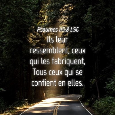 Picture 04 - Psaumes 115:8 LSG - Ils leur ressemblent, ceux qui les fabriquent, - Bible Verse Picture