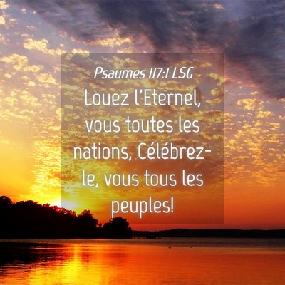 Picture 04 - Psaumes 117:1 LSG - Louez l'Eternel, vous toutes les nations, - Bible Verse Picture