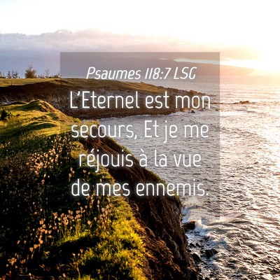 Picture 04 - Psaumes 118:7 LSG - L'Eternel est mon secours, Et je me réjouis à - Bible Verse Picture