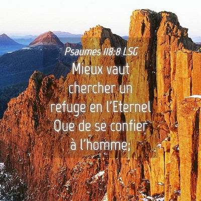 Picture 04 - Psaumes 118:8 LSG - Mieux vaut chercher un refuge en l'Eternel Que de - Bible Verse Picture