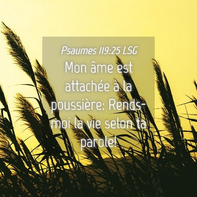 Picture 04 - Psaumes 119:25 LSG - Mon âme est attachée à la poussière: - Bible Verse Picture
