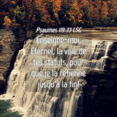 Picture 04 - Psaumes 119:33 LSG - Enseigne-moi, Eternel, la voie de tes statuts, - Bible Verse Picture