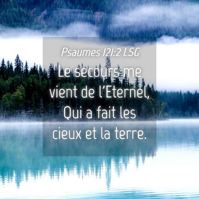 Picture 04 - Psaumes 121:2 LSG - Le secours me vient de l'Eternel, Qui a fait les - Bible Verse Picture