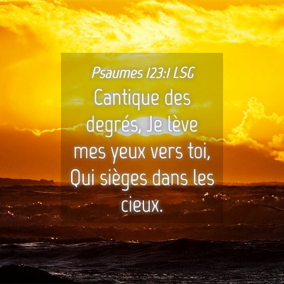 Picture 04 - Psaumes 123:1 LSG - Cantique des degrés, Je lève mes yeux vers toi, - Bible Verse Picture