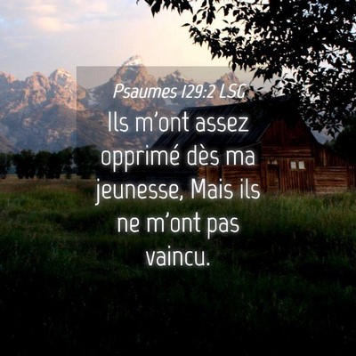 Picture 04 - Psaumes 129:2 LSG - Ils m'ont assez opprimé dès ma jeunesse, Mais - Bible Verse Picture