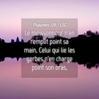 Picture 04 - Psaumes 129:7 LSG - Le moissonneur n'en remplit point sa main, Celui - Bible Verse Picture
