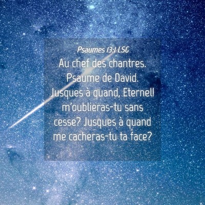 Picture 04 - Psaumes 13:1 LSG - Au chef des chantres. Psaume de David. Jusques à - Bible Verse Picture