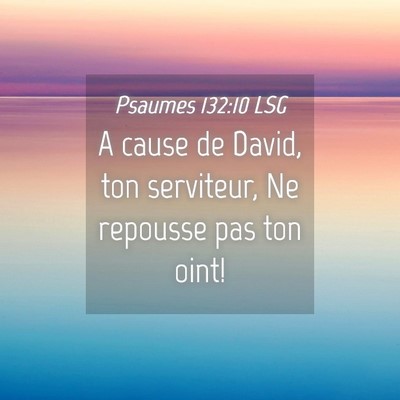 Picture 04 - Psaumes 132:10 LSG - A cause de David, ton serviteur, Ne repousse pas - Bible Verse Picture