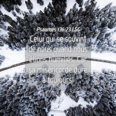 Picture 04 - Psaumes 136:23 LSG - Celui qui se souvint de nous quand nous étions - Bible Verse Picture