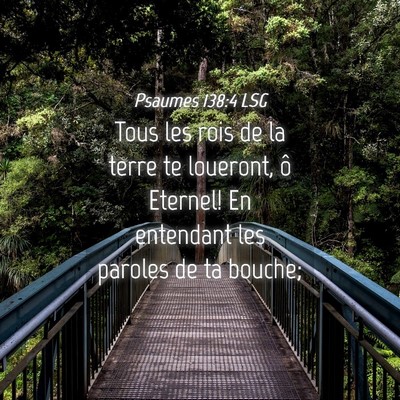 Picture 04 - Psaumes 138:4 LSG - Tous les rois de la terre te loueront, ô - Bible Verse Picture