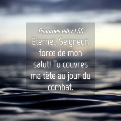 Picture 04 - Psaumes 140:7 LSG - Eternel, Seigneur, force de mon salut! Tu couvres - Bible Verse Picture
