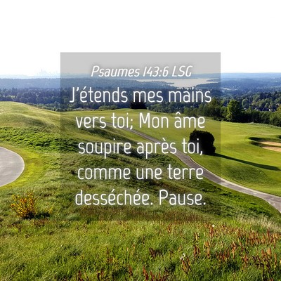 Picture 04 - Psaumes 143:6 LSG - J'étends mes mains vers toi; Mon âme soupire - Bible Verse Picture