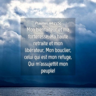 Picture 04 - Psaumes 144:2 LSG - Mon bienfaiteur et ma forteresse, Ma haute - Bible Verse Picture