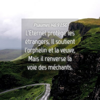 Picture 04 - Psaumes 146:9 LSG - L'Eternel protège les étrangers, Il soutient - Bible Verse Picture