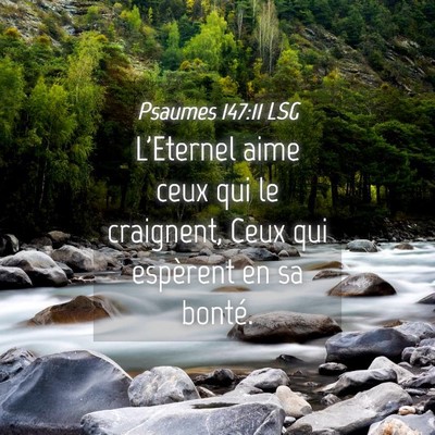 Picture 04 - Psaumes 147:11 LSG - L'Eternel aime ceux qui le craignent, Ceux qui - Bible Verse Picture