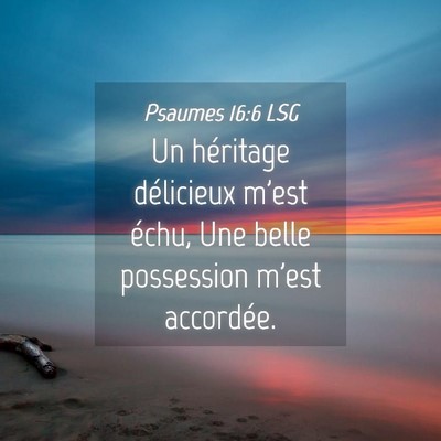 Picture 04 - Psaumes 16:6 LSG - Un héritage délicieux m'est échu, Une belle - Bible Verse Picture