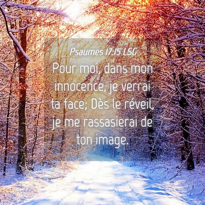 Picture 04 - Psaumes 17:15 LSG - Pour moi, dans mon innocence, je verrai ta face; - Bible Verse Picture