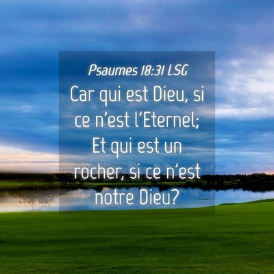 Picture 04 - Psaumes 18:31 LSG - Car qui est Dieu, si ce n'est l'Eternel; Et qui - Bible Verse Picture