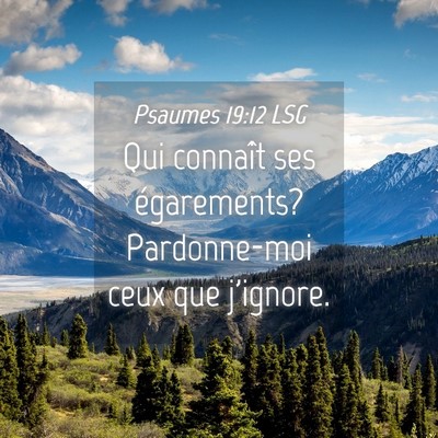 Picture 04 - Psaumes 19:12 LSG - Qui connaît ses égarements? Pardonne-moi ceux - Bible Verse Picture