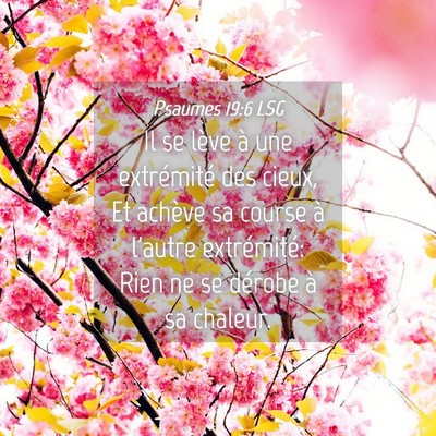 Picture 04 - Psaumes 19:6 LSG - Il se lève à une extrémité des cieux, Et - Bible Verse Picture