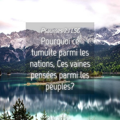Picture 04 - Psaumes 2:1 LSG - Pourquoi ce tumulte parmi les nations, Ces vaines - Bible Verse Picture