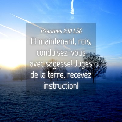 Picture 04 - Psaumes 2:10 LSG - Et maintenant, rois, conduisez-vous avec sagesse! - Bible Verse Picture