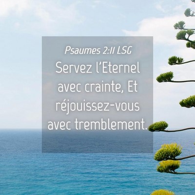 Picture 04 - Psaumes 2:11 LSG - Servez l'Eternel avec crainte, Et - Bible Verse Picture