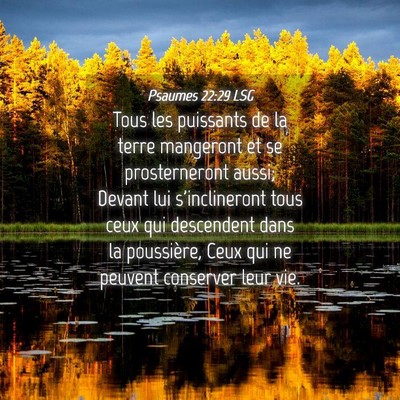 Picture 04 - Psaumes 22:29 LSG - Tous les puissants de la terre mangeront et se - Bible Verse Picture