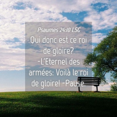 Picture 04 - Psaumes 24:10 LSG - Qui donc est ce roi de gloire? -L'Eternel des - Bible Verse Picture