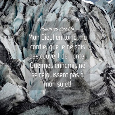 Picture 04 - Psaumes 25:2 LSG - Mon Dieu! en toi je me confie: que je ne sois pas - Bible Verse Picture