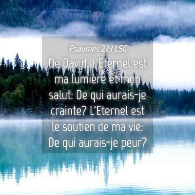 Picture 04 - Psaumes 27:1 LSG - De David. L'Eternel est ma lumière et mon salut: - Bible Verse Picture