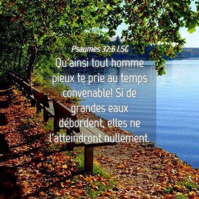 Picture 04 - Psaumes 32:6 LSG - Qu'ainsi tout homme pieux te prie au temps - Bible Verse Picture