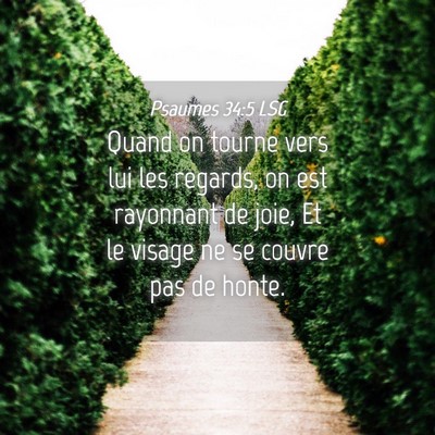 Picture 04 - Psaumes 34:5 LSG - Quand on tourne vers lui les regards, on est - Bible Verse Picture