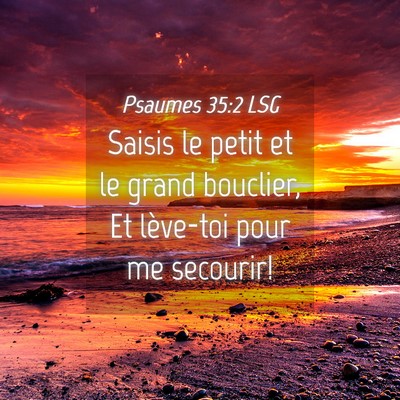 Picture 04 - Psaumes 35:2 LSG - Saisis le petit et le grand bouclier, Et - Bible Verse Picture