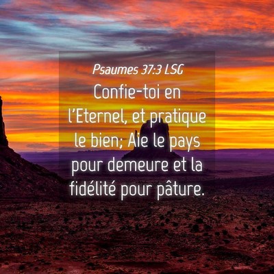 Picture 04 - Psaumes 37:3 LSG - Confie-toi en l'Eternel, et pratique le bien; Aie - Bible Verse Picture