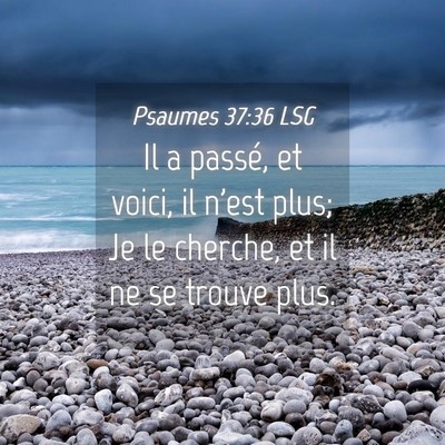 Picture 04 - Psaumes 37:36 LSG - Il a passé, et voici, il n'est plus; Je le - Bible Verse Picture